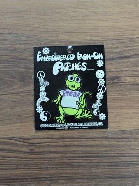 NOS Vintage Iron On Patch FREAK Lizard